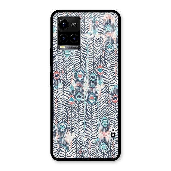 Feather Art Glass Back Case for Vivo Y21A