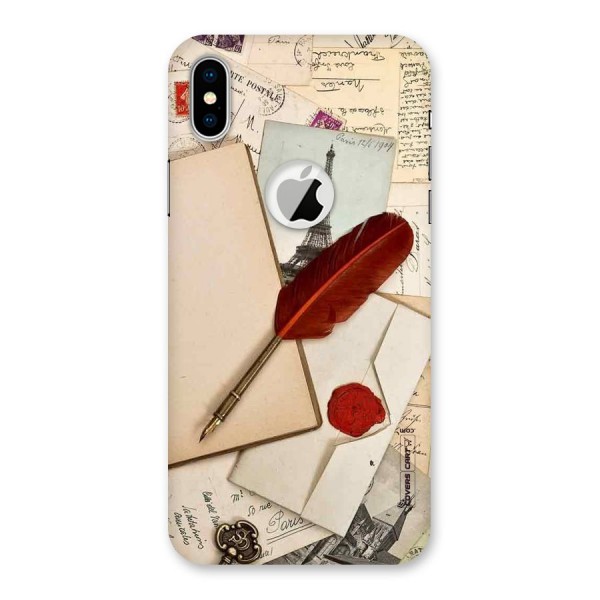 Feather Beauty Back Case for iPhone XS Logo Cut