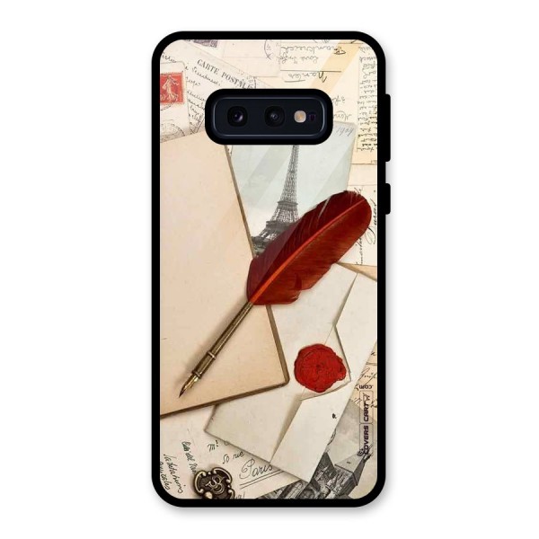 Feather Beauty Glass Back Case for Galaxy S10e