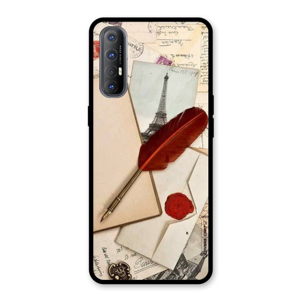 Feather Beauty Glass Back Case for Oppo Reno3 Pro