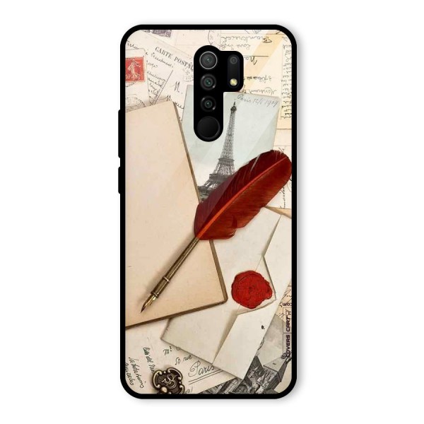 Feather Beauty Glass Back Case for Redmi 9 Prime