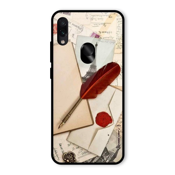 Feather Beauty Glass Back Case for Redmi Note 7