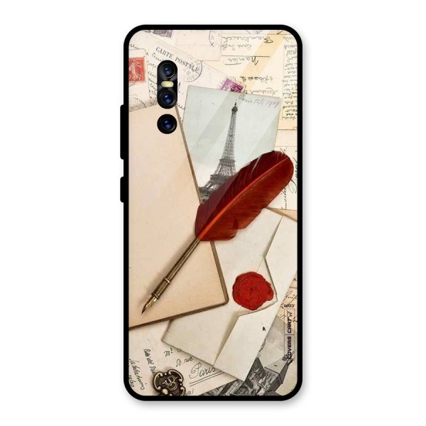 Feather Beauty Glass Back Case for Vivo V15 Pro