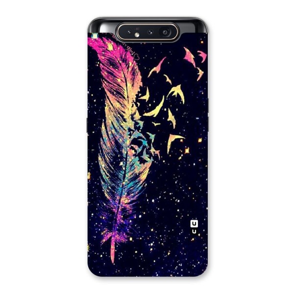 Feather Bird Fly Back Case for Galaxy A80