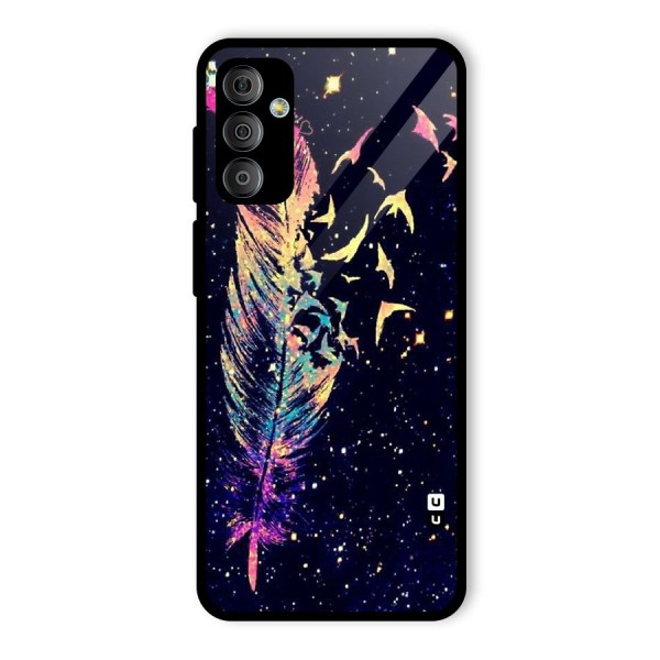 Feather Bird Fly Glass Back Case for Galaxy F23