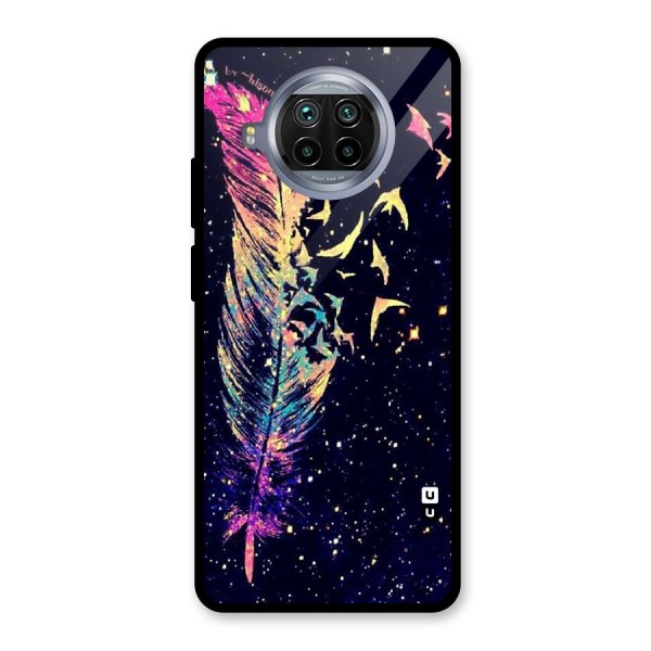 Feather Bird Fly Glass Back Case for Mi 10i