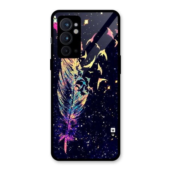Feather Bird Fly Glass Back Case for OnePlus 9RT 5G
