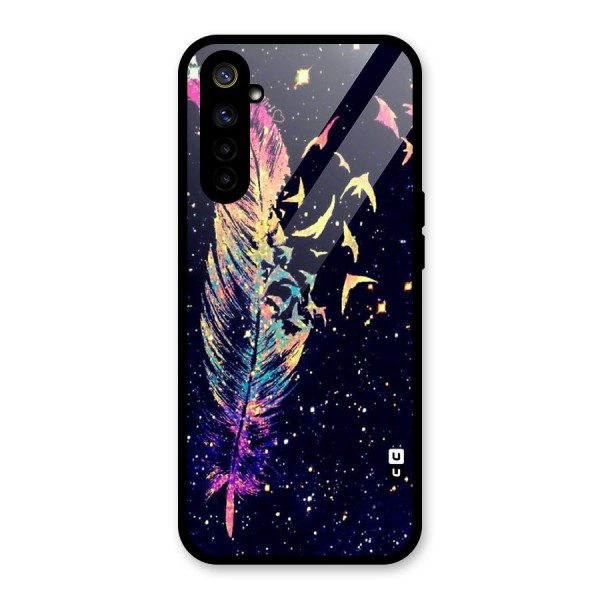 Feather Bird Fly Glass Back Case for Realme 6