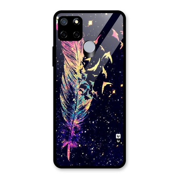 Feather Bird Fly Glass Back Case for Realme C12