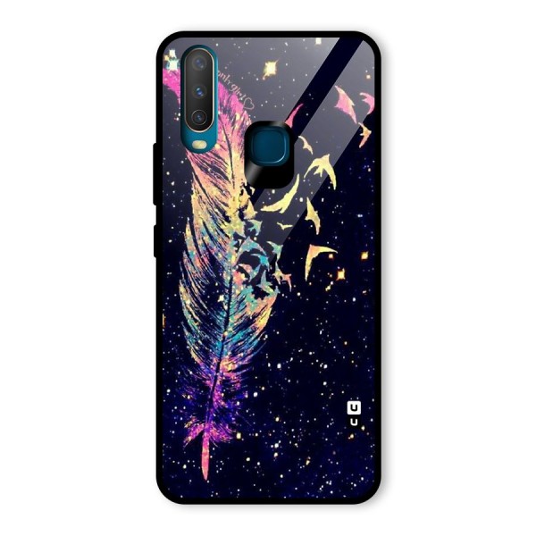 Feather Bird Fly Glass Back Case for Vivo Y12