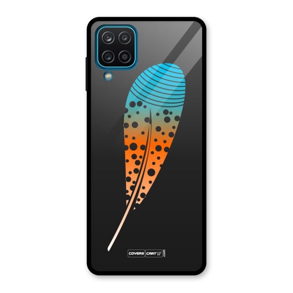 Feather Glass Back Case for Galaxy A12