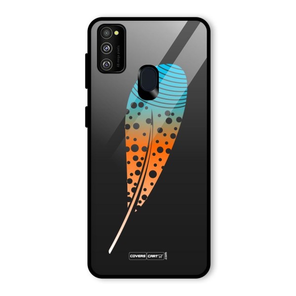 Feather Glass Back Case for Galaxy M21