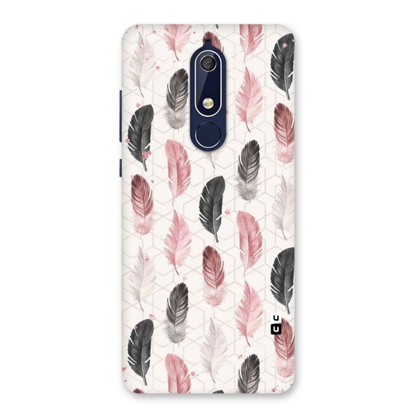 Feather Line Pattern Back Case for Nokia 5.1