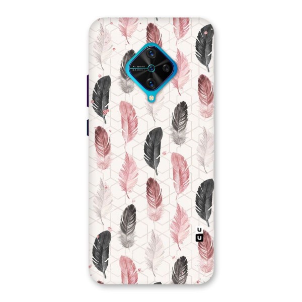 Feather Line Pattern Back Case for Vivo S1 Pro