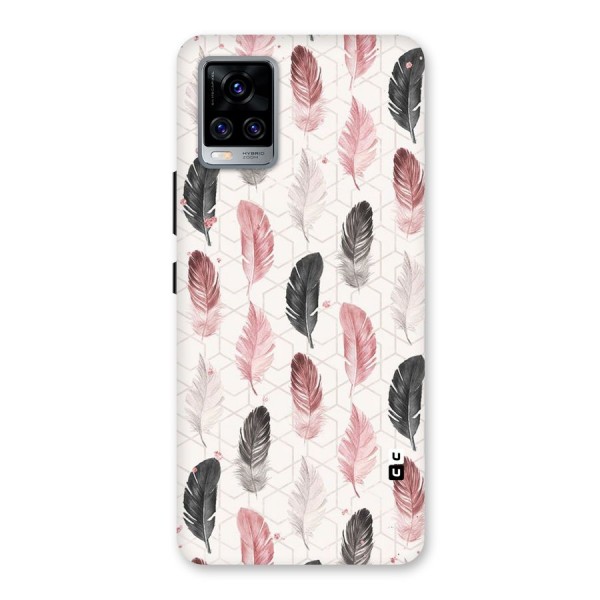 Feather Line Pattern Back Case for Vivo V20 Pro