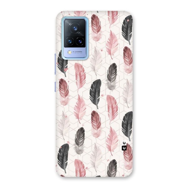 Feather Line Pattern Back Case for Vivo V21 5G