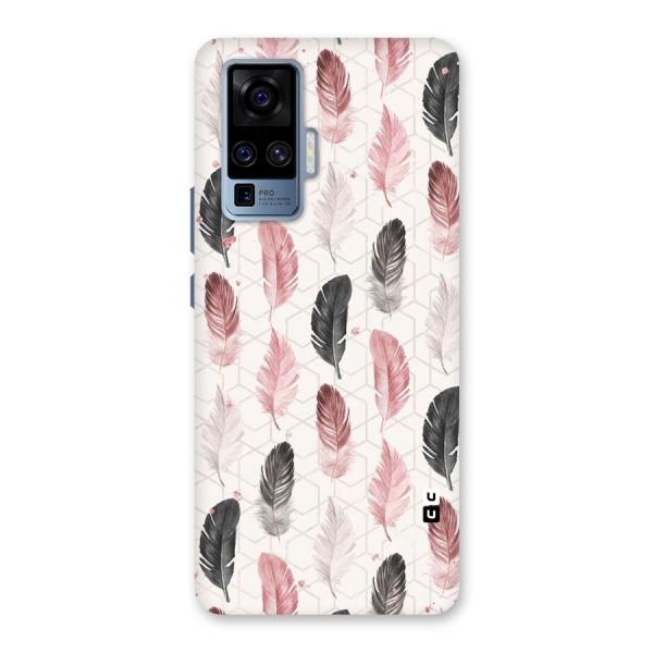 Feather Line Pattern Back Case for Vivo X50 Pro