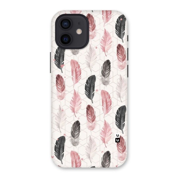 Feather Line Pattern Back Case for iPhone 12