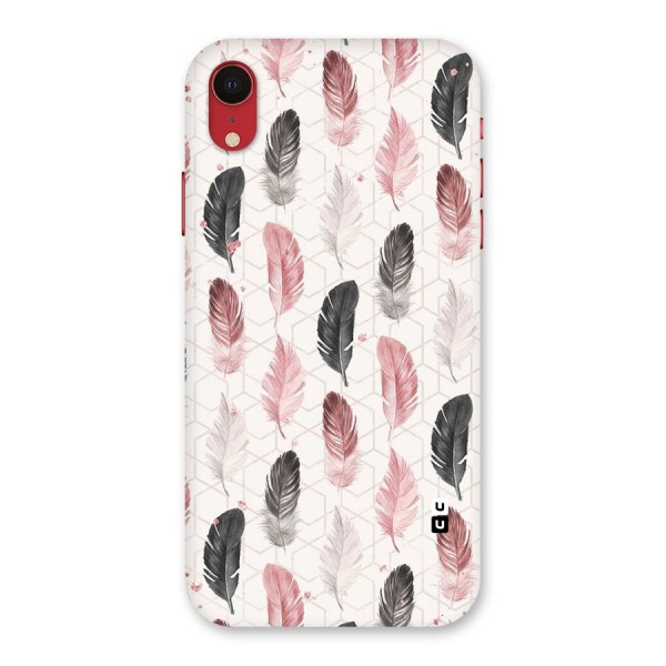 Feather Line Pattern Back Case for iPhone XR