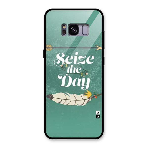 Feather Seize Glass Back Case for Galaxy S8