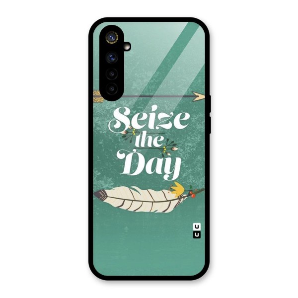 Feather Seize Glass Back Case for Realme 6