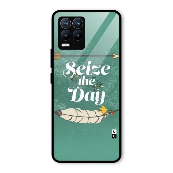 Feather Seize Glass Back Case for Realme 8