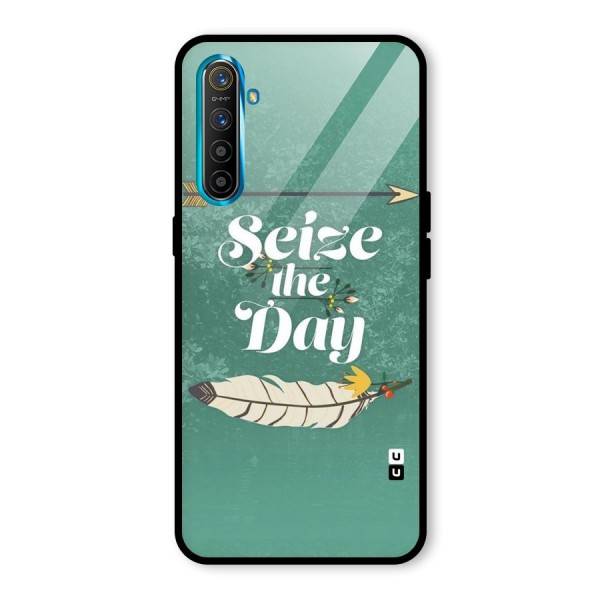 Feather Seize Glass Back Case for Realme XT