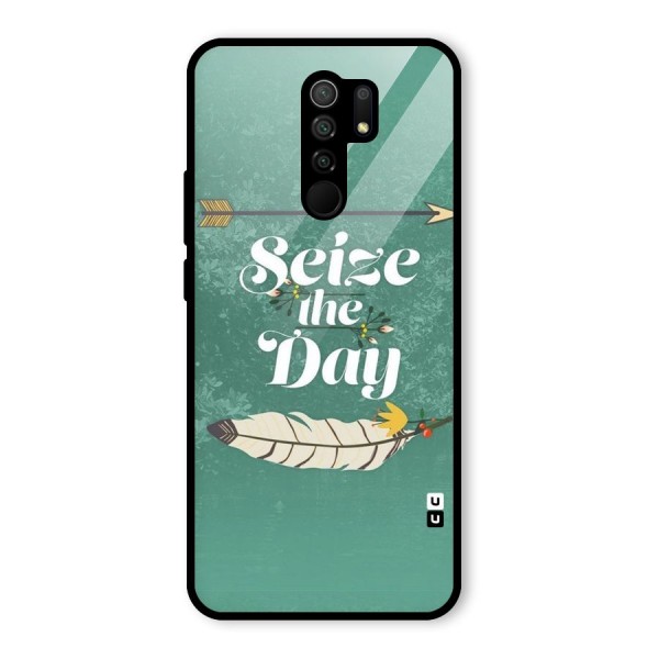 Feather Seize Glass Back Case for Redmi 9 Prime