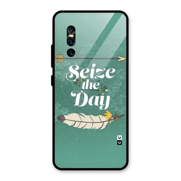 Feather Seize Glass Back Case for Vivo V15 Pro