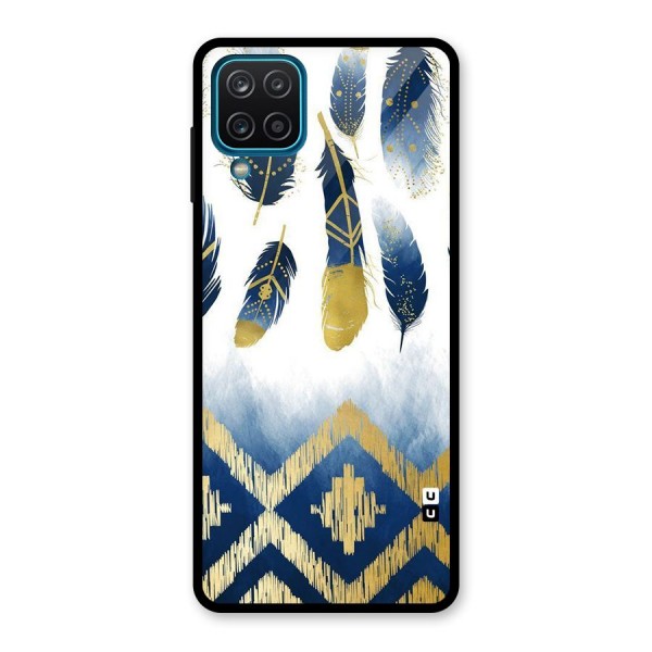 Feathers Beauty Glass Back Case for Galaxy A12