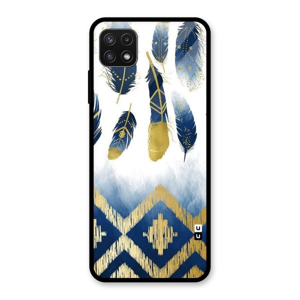 Feathers Beauty Glass Back Case for Galaxy A22 5G