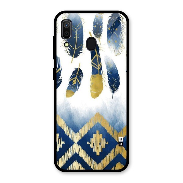 Feathers Beauty Glass Back Case for Galaxy A30