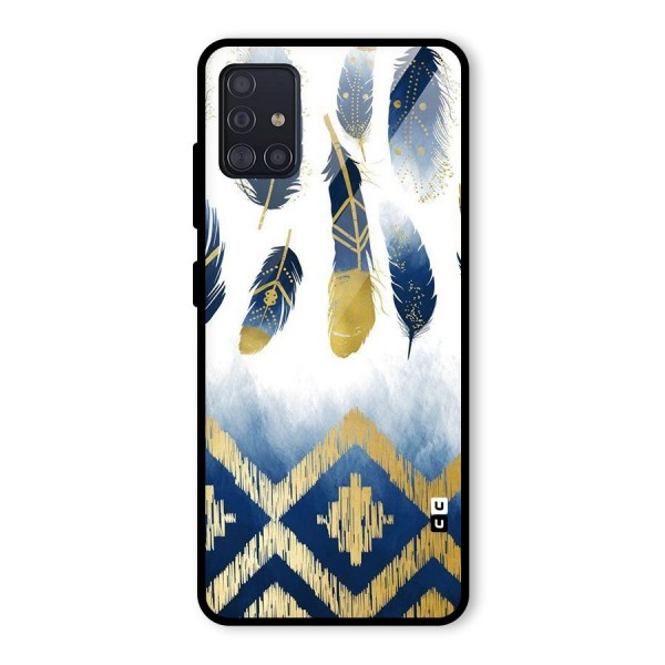 Feathers Beauty Glass Back Case for Galaxy A51