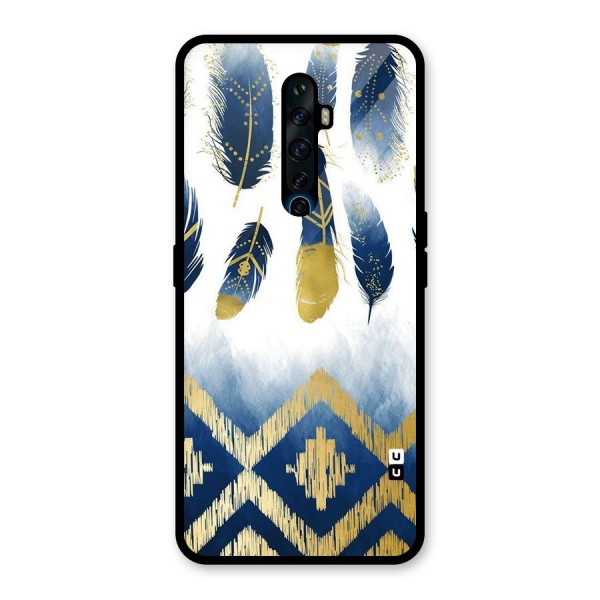 Feathers Beauty Glass Back Case for Oppo Reno2 Z