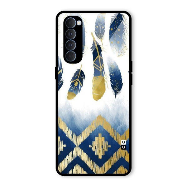 Feathers Beauty Glass Back Case for Oppo Reno4 Pro