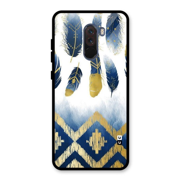 Feathers Beauty Glass Back Case for Poco F1