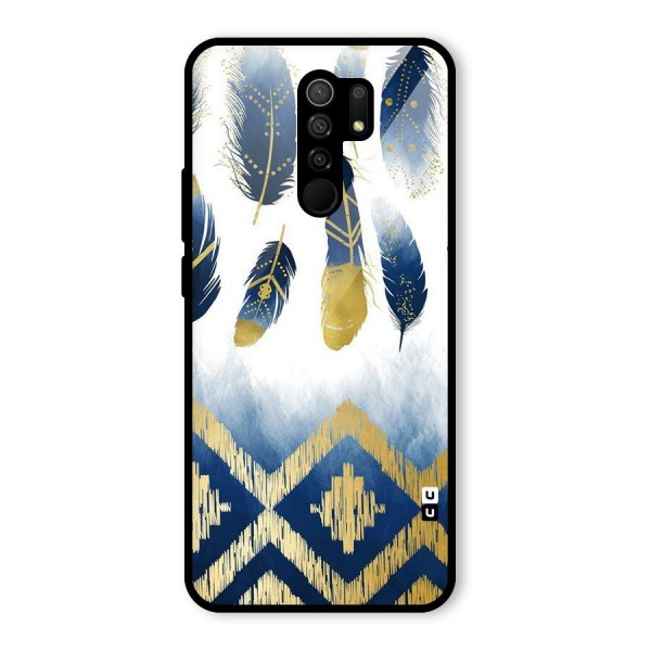 Feathers Beauty Glass Back Case for Redmi 9 Prime