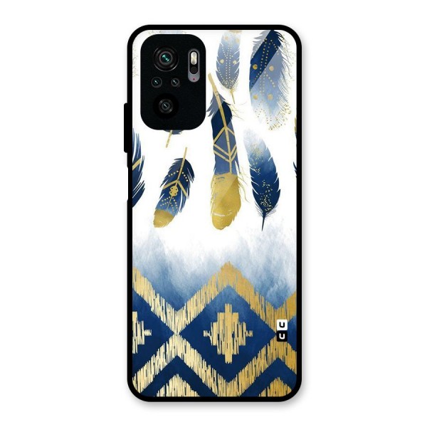 Feathers Beauty Glass Back Case for Redmi Note 10