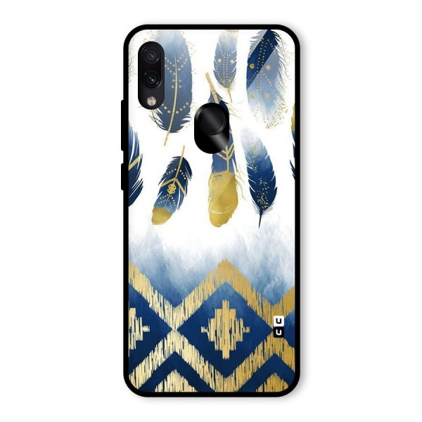 Feathers Beauty Glass Back Case for Redmi Note 7