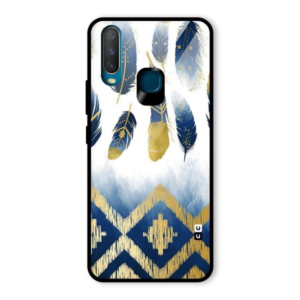 Feathers Beauty Glass Back Case for Vivo Y12