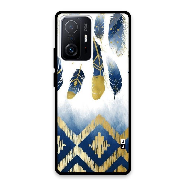 Feathers Beauty Glass Back Case for Xiaomi 11T Pro