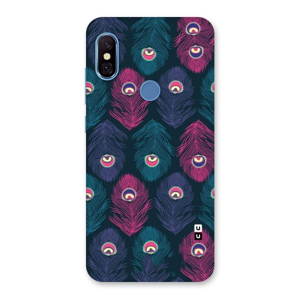 Feathers Patterns Back Case for Redmi Note 6 Pro