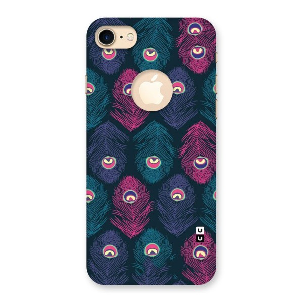 Feathers Patterns Back Case for iPhone 8 Logo Cut