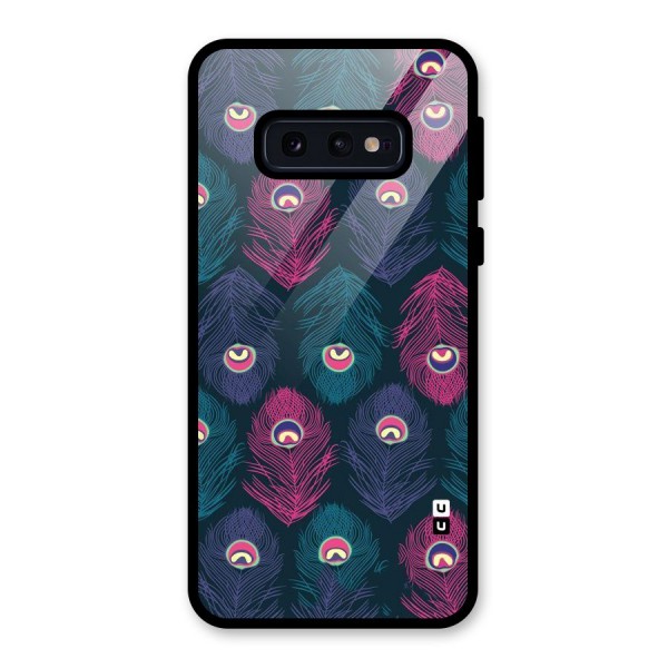 Feathers Patterns Glass Back Case for Galaxy S10e