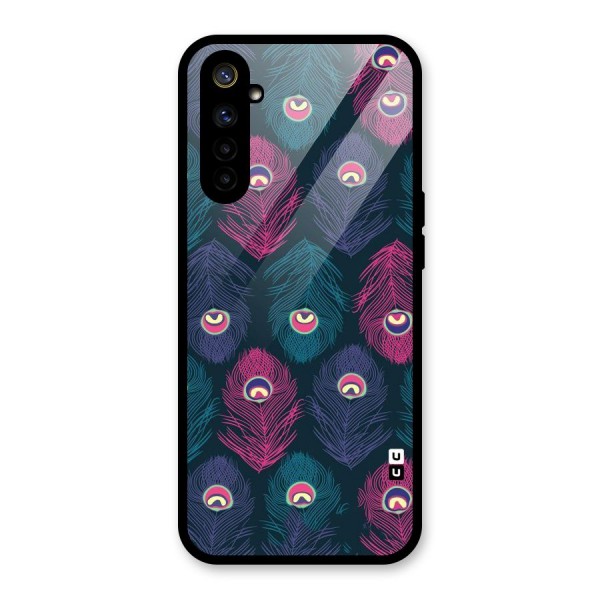 Feathers Patterns Glass Back Case for Realme 6i