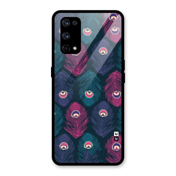 Feathers Patterns Glass Back Case for Realme X7 Pro