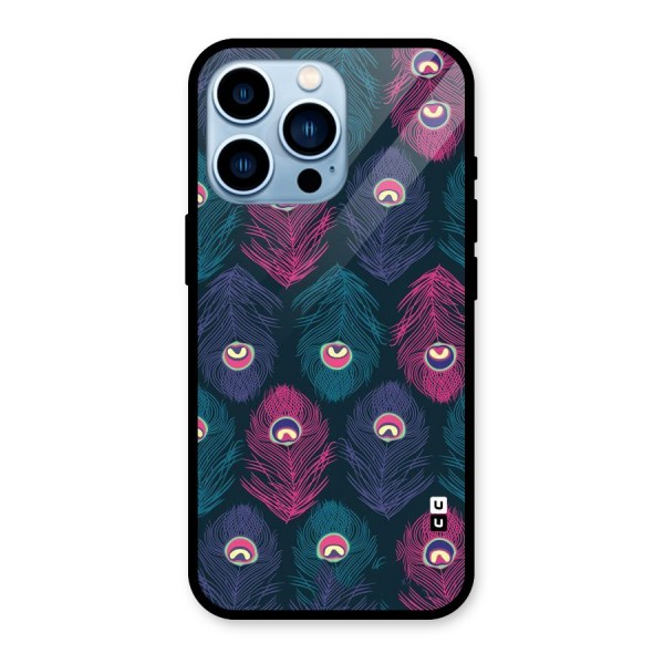 Feathers Patterns Glass Back Case for iPhone 13 Pro