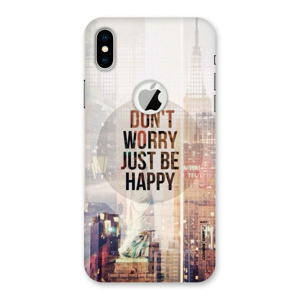 Feel Lively Back Case for iPhone XS Logo Cut