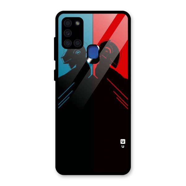 Fight Colours Glass Back Case for Galaxy A21s