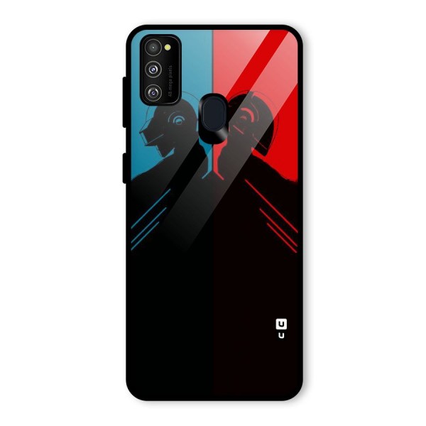 Fight Colours Glass Back Case for Galaxy M21